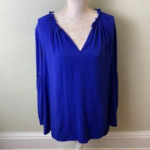 3 for $30-EUC 3x crown & ivy curvy Cobalt Blouse